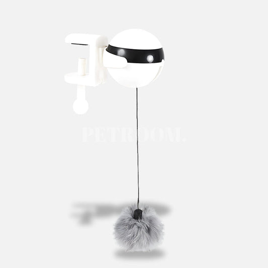 An interactive white Cat Toys ball
